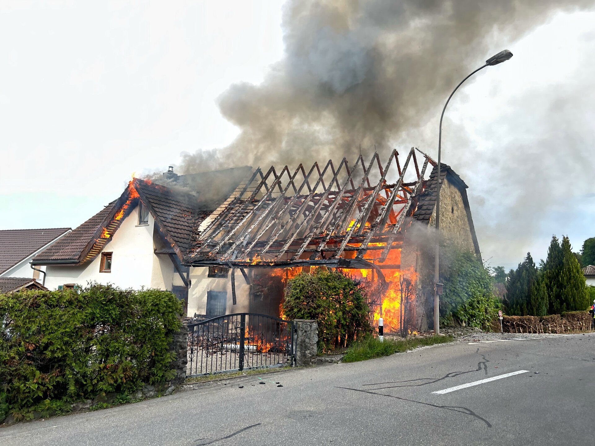 Brandausbruch in Boniswil AG