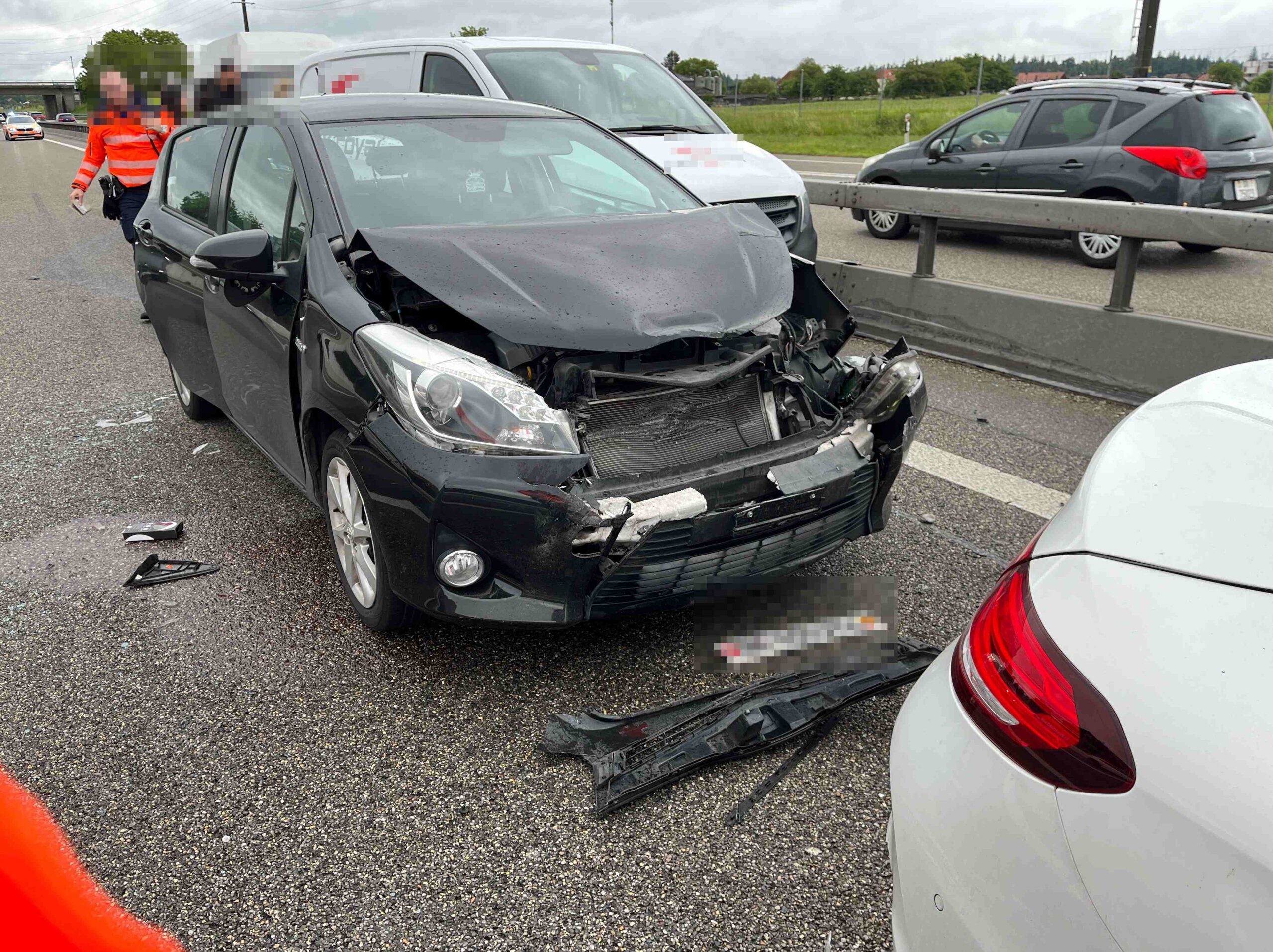 Autobahn A1 bei Niederbipp - Auffahrkollision mit fünf beteiligten Fahrzeugen niemand verletzt