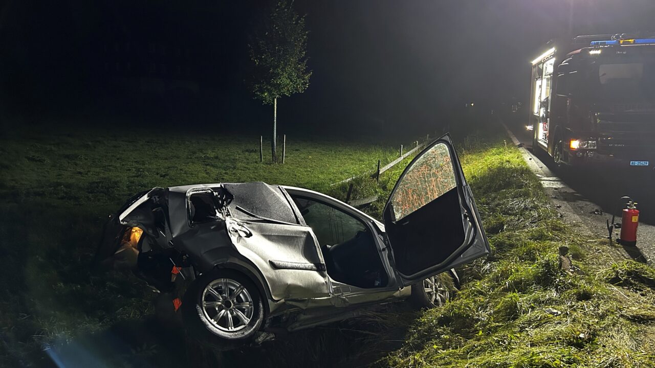 Oberrüti: Tödliche Kollision auf Ausserortsstrecke – 20-Jähriger verstorben