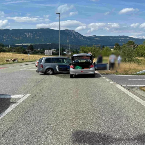 Biberist SO: Zwei Personen bei Kollision auf Engestrasse verletzt