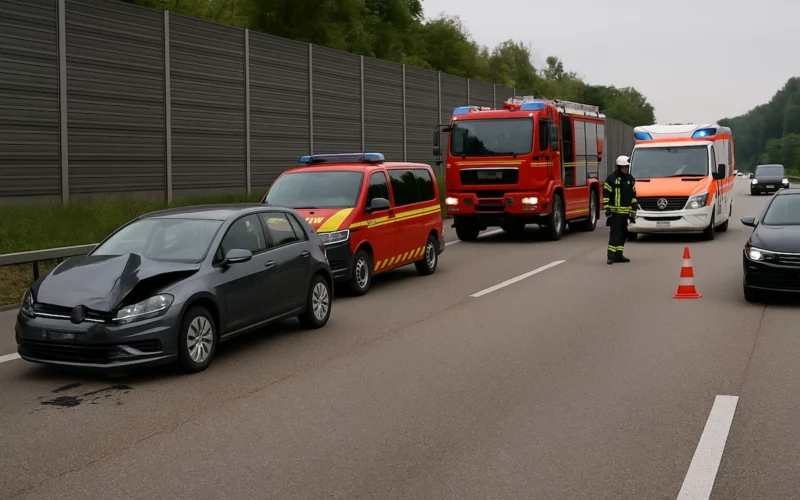 Unfall auf A2 bei Schweizerhalle BL: Spur gesperrt, Stau