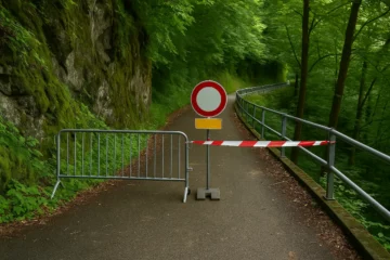 Felsenweg in Baden AG gesperrt – Steinschlaggefahr zu hoch