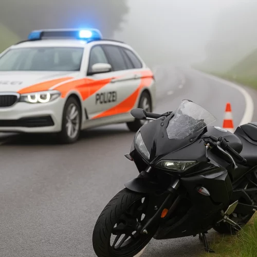 Unterschächen UR: Motorradfahrer bei Selbstunfall verletzt