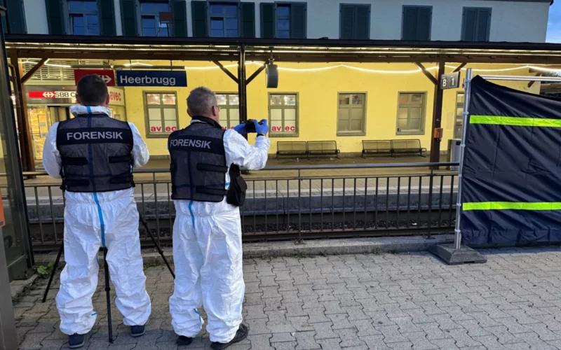 Spurensicherung am Bahnhof Heerbrugg nach Polizeieinsatz