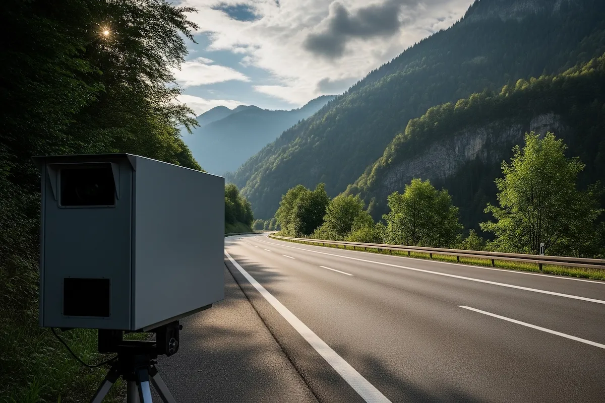 Radarkontrolle auf Landstrasse im Kanton Schwyz
