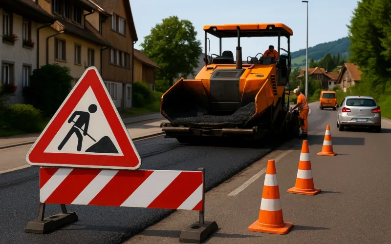 Oberägeri ZG: Belagsarbeiten auf Hauptstrasse – Behinderungen bis 24. September