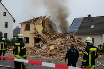 Explosion im Westerwald (D): Wohnhaus komplett zerstört